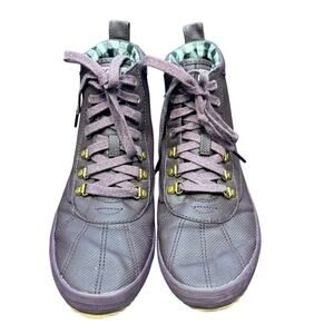 Keds Scout Purple Water-Resistant Rain Boot‎ Gingham Fabric Lined Women's 9.5